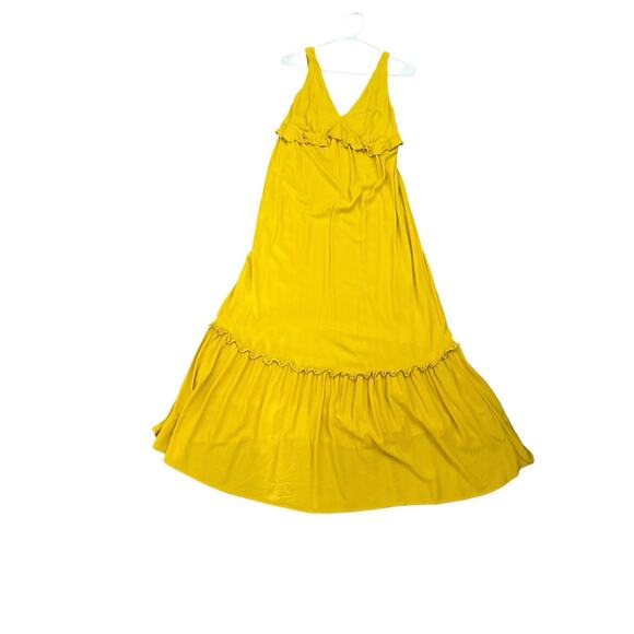 Who What Wear Yellow Ruffle Maxi Size X Small - Picture 4 of 9